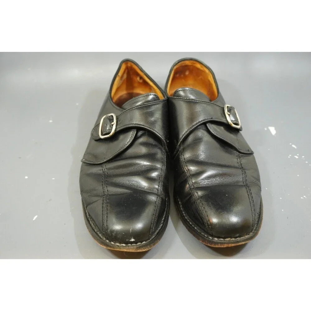 Allen Edmonds Concord Black Oxford Dress Shoes Leather Buckle Size 10 D